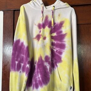 Vans Purple and Yellow Tie-Dye Hoodie